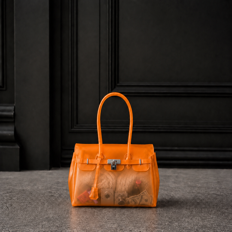 Mini Sac Jelly Firkin Sunset — Petit sac à main TPU transparent coucher de soleil